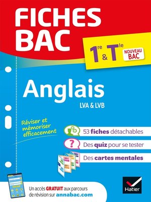 cover image of Fiches bac Anglais 1re/Tle--Bac 2024